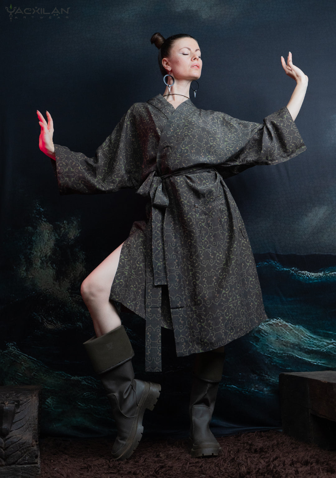 Classic Kimono / Chinese Silk  - REBIRTH OF IKARO Forest