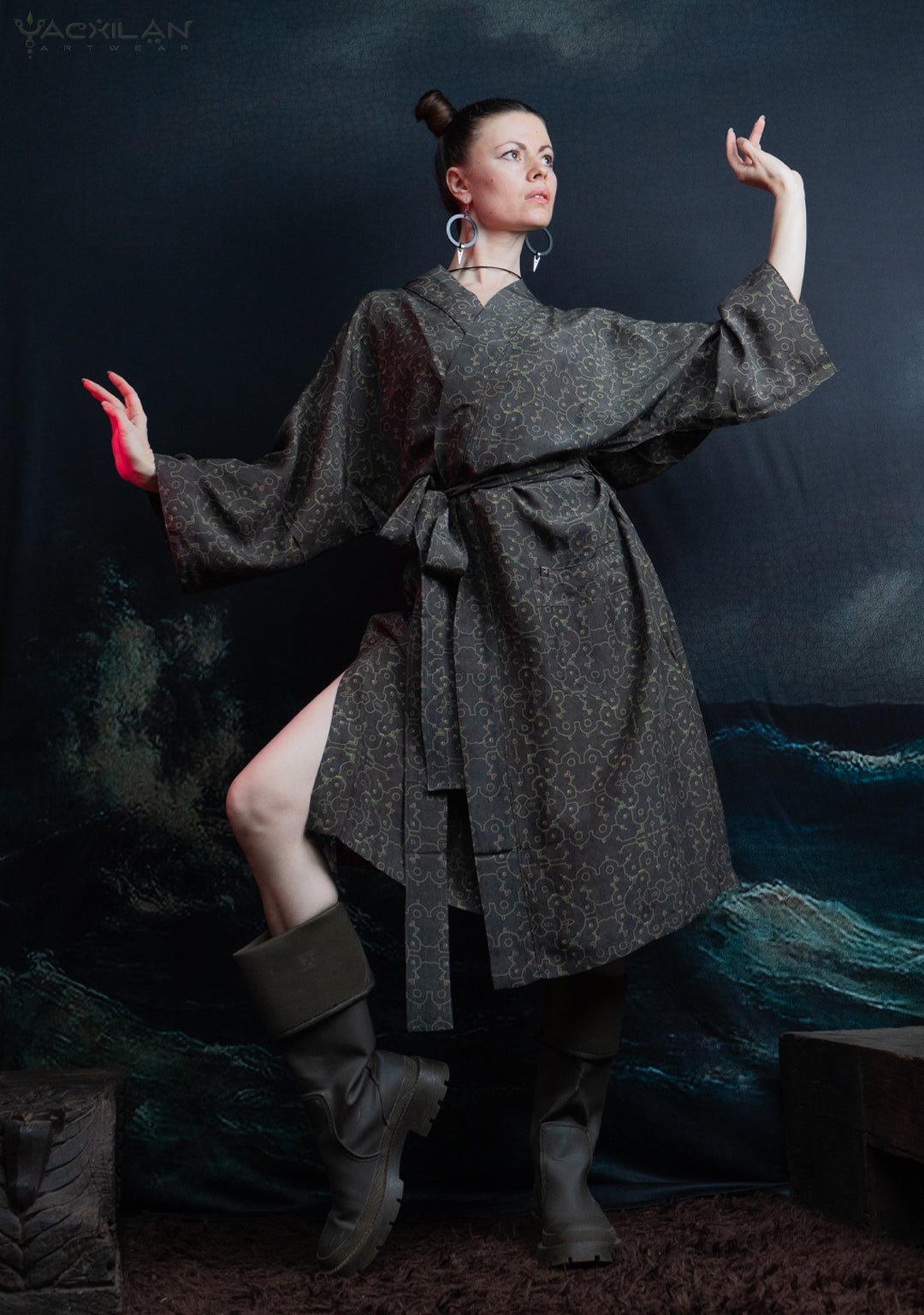 Classic Kimono / Chinese Silk  - REBIRTH OF IKARO Forest