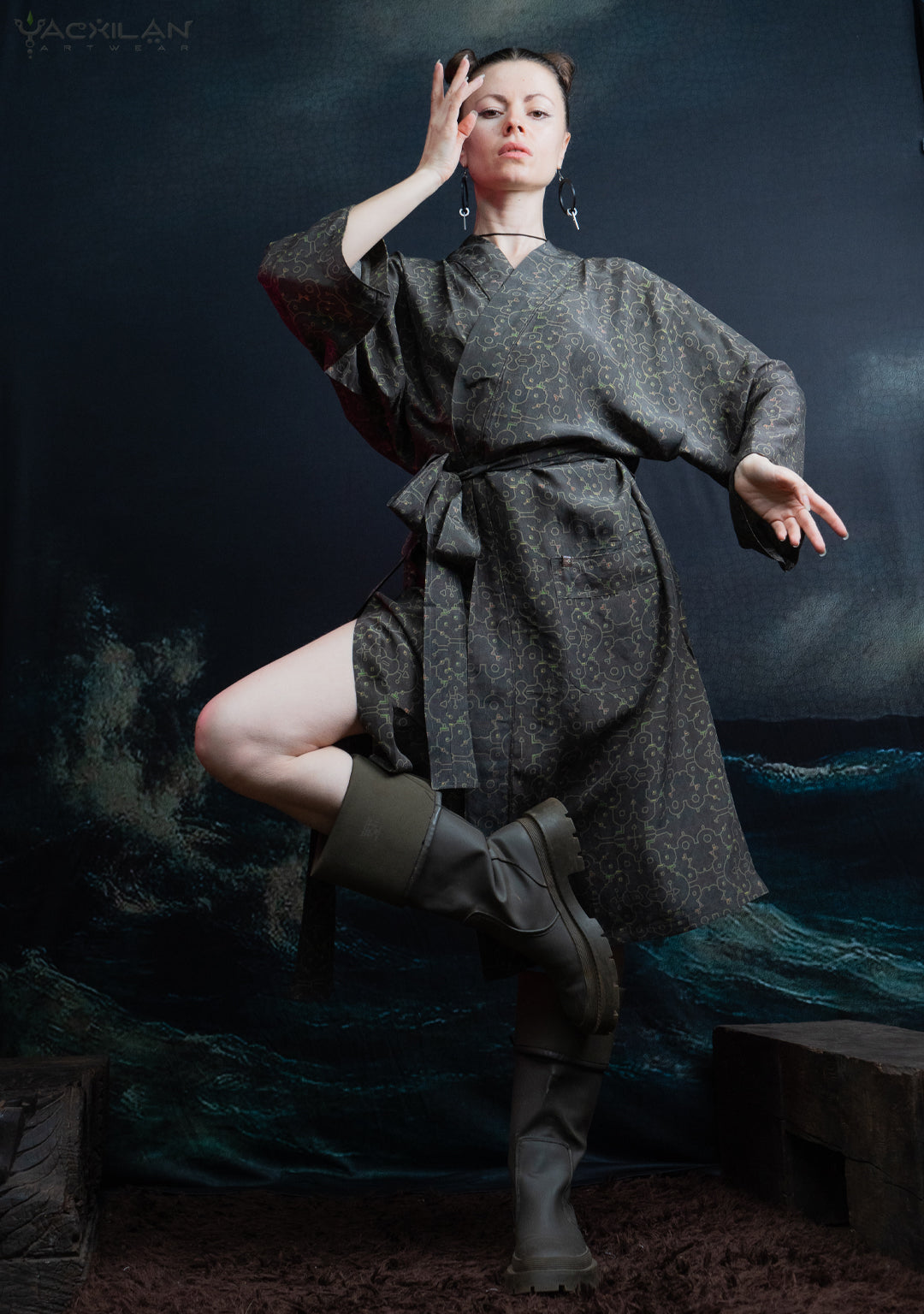 Japanese Kimono / Classic Chinese SILK  - REBIRTH OF IKARO Earth