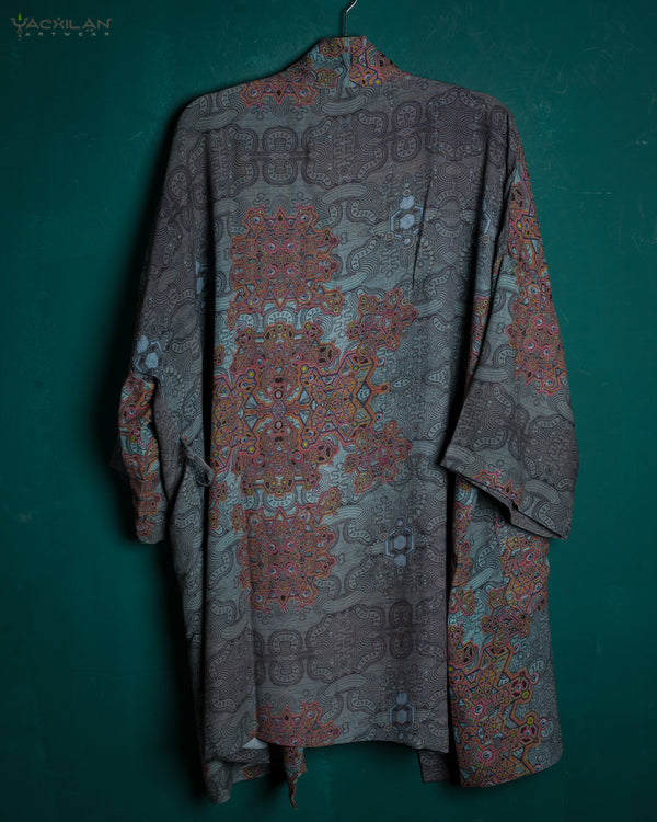 Kimono Long Chinese SILK - Blu ATLANTIS