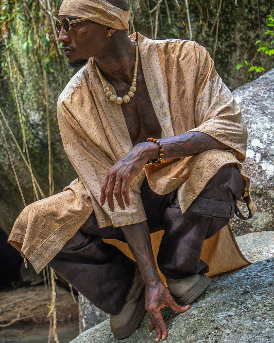 Classic Kimono / Chinese Silk  - REBIRTH OF IKARO Whitesands