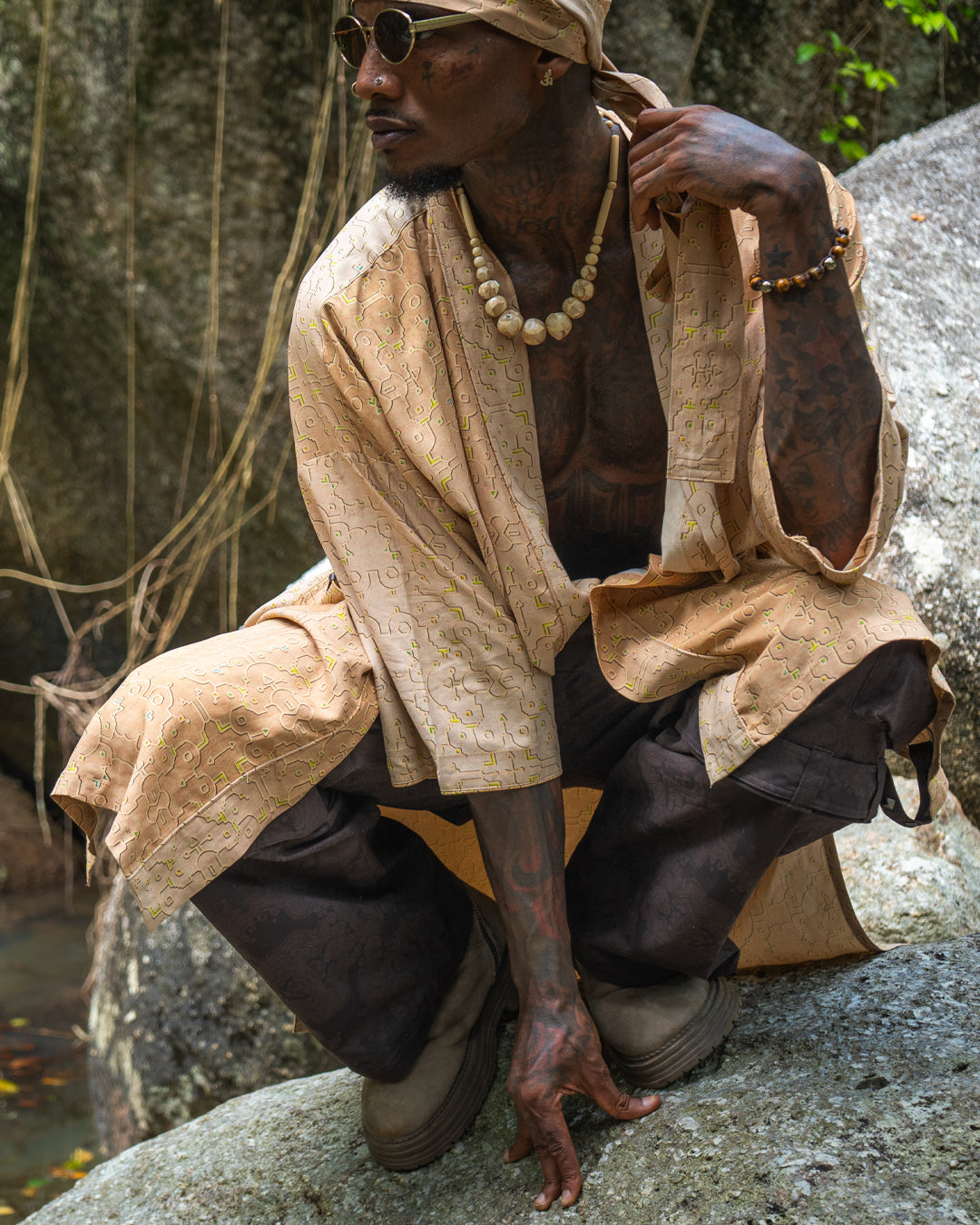 Classic Kimono / Chinese Silk  - REBIRTH OF IKARO Whitesands