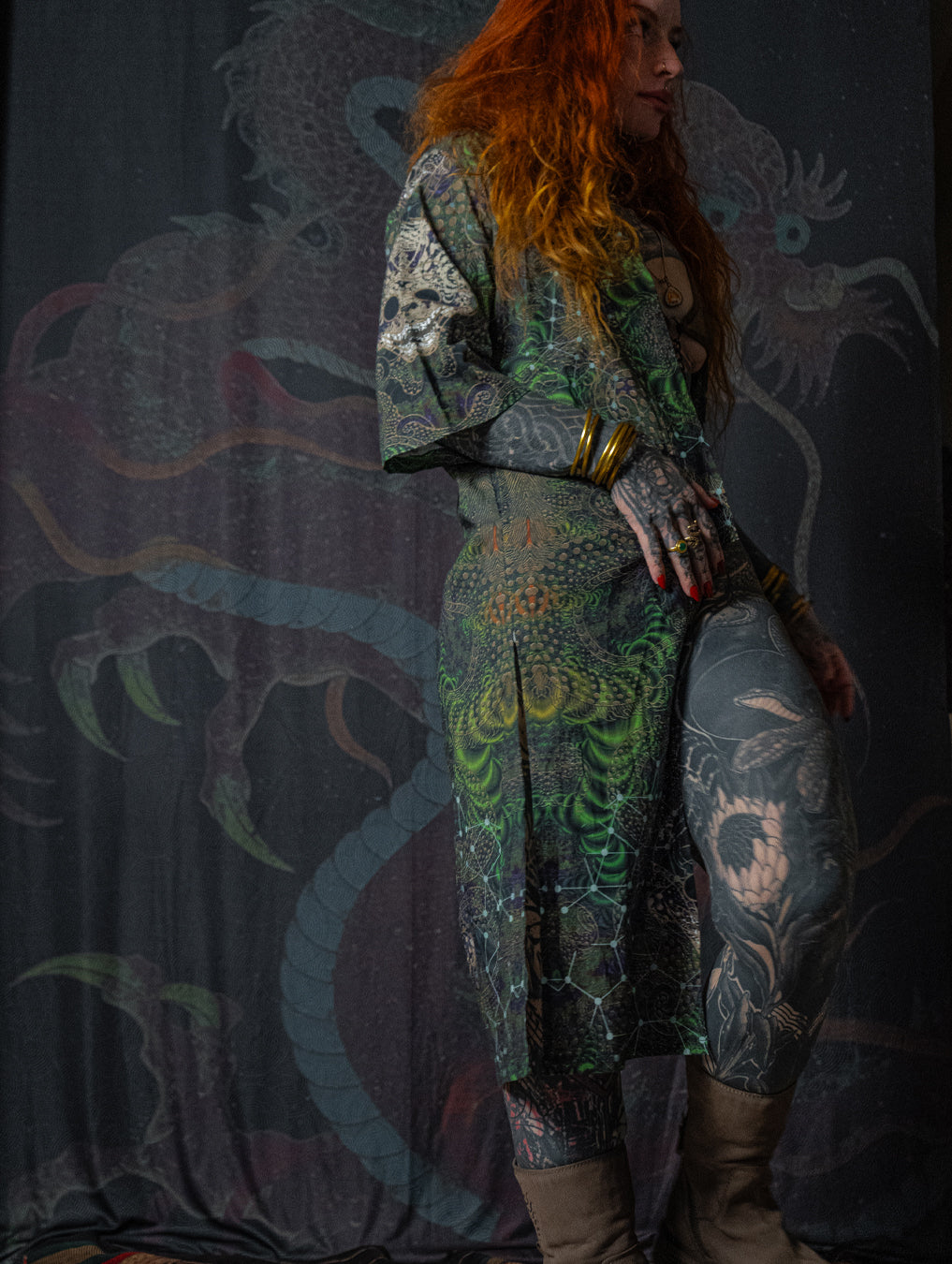 Open Kimono / Cotton - ENTMOOT SKULLS