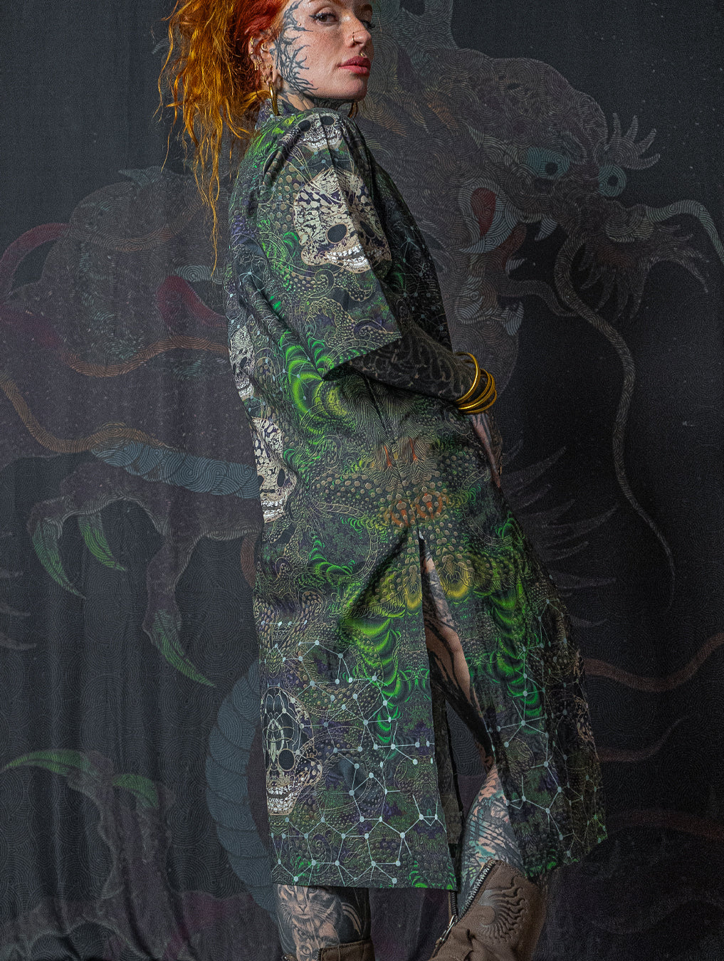 Open Kimono / Cotton - ENTMOOT SKULLS