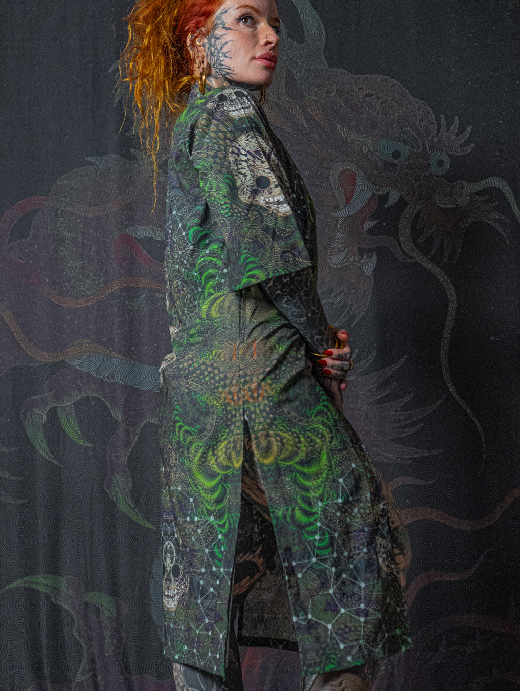 Open Kimono / Cotton - ENTMOOT SKULLS