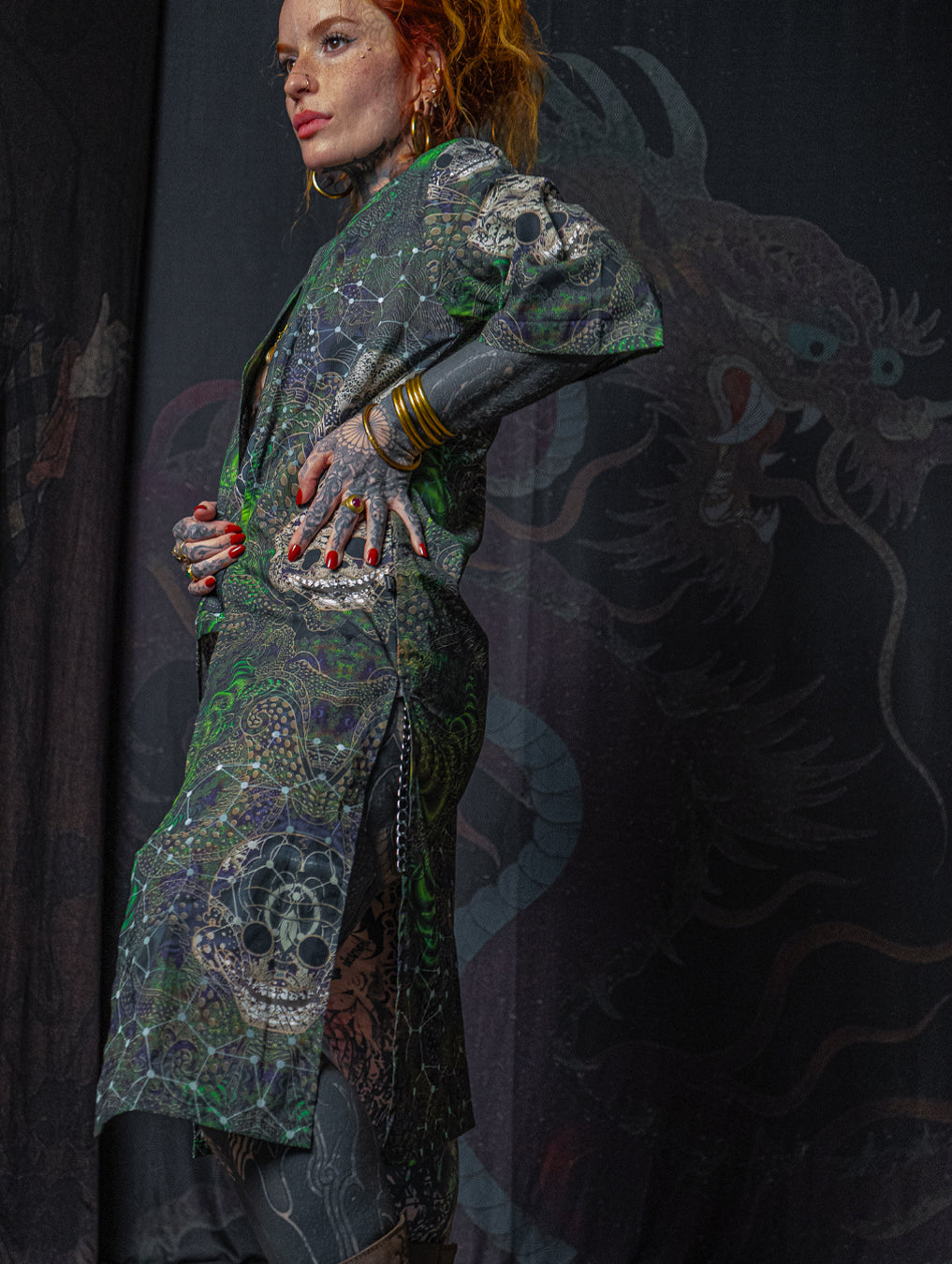 Open Kimono / Cotton - ENTMOOT SKULLS