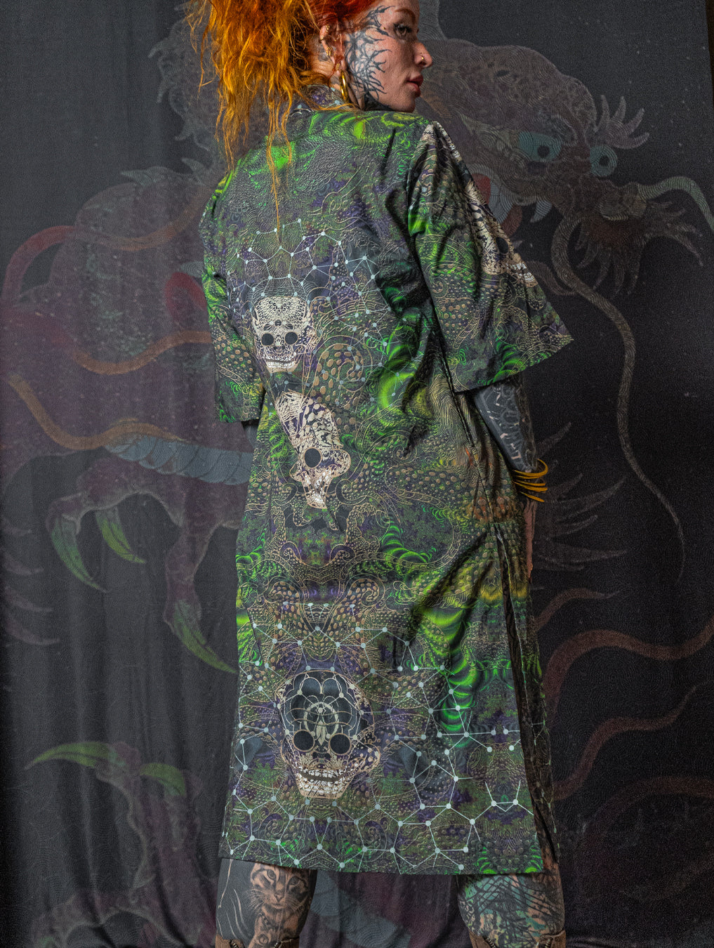 Open Kimono / Cotton - ENTMOOT SKULLS