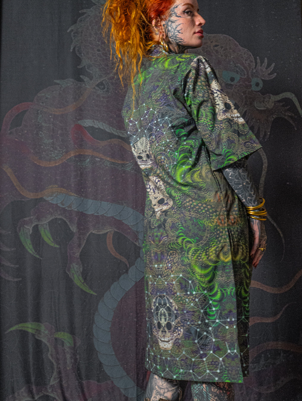 Open Kimono / Cotton - ENTMOOT SKULLS