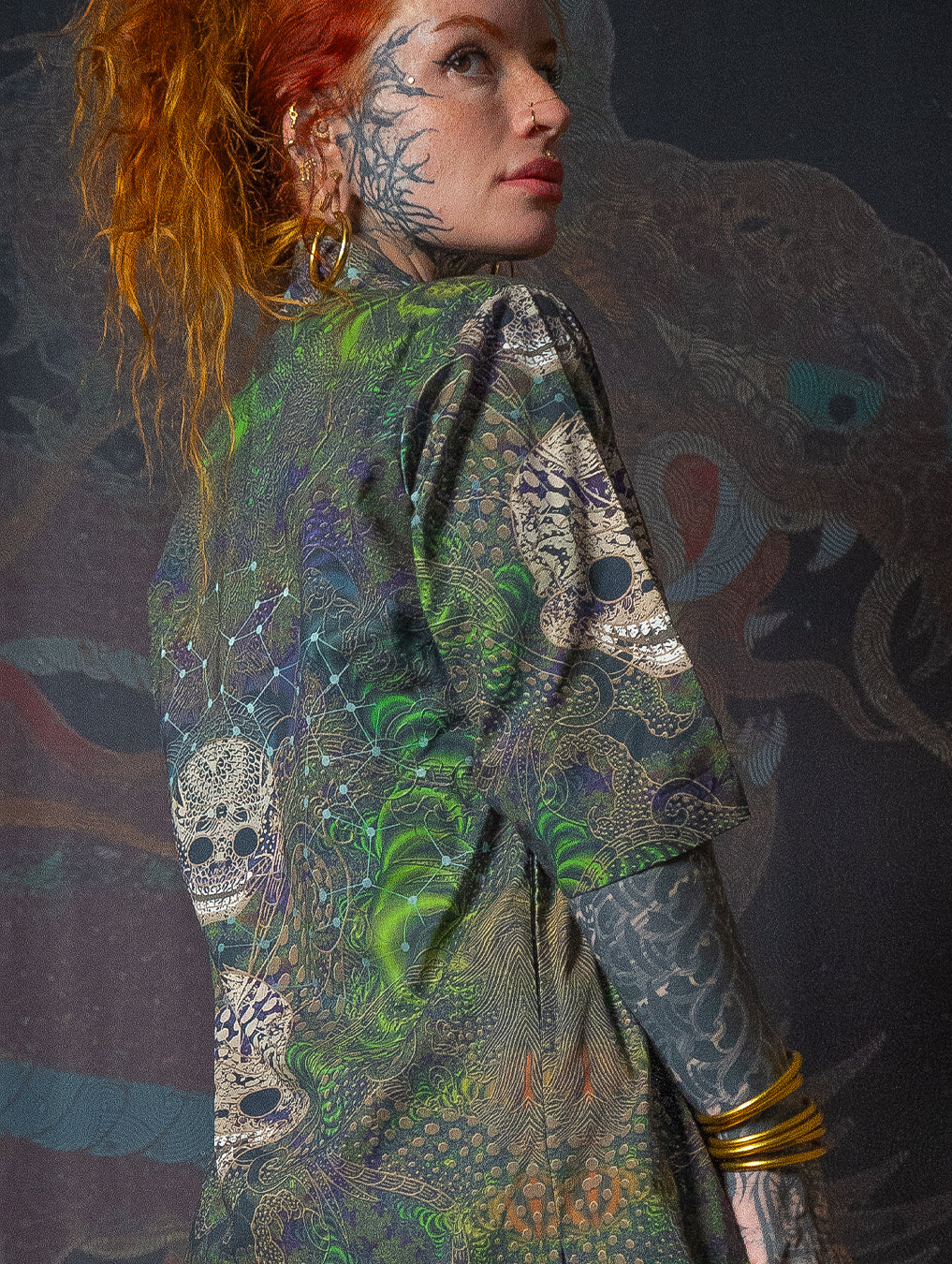 Open Kimono / Cotton - ENTMOOT SKULLS