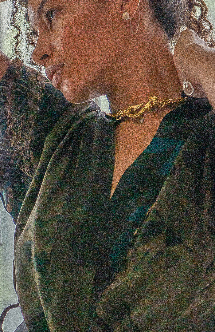 Classic Kimono / Chinese Silk - CACAO TEAL