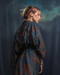 Classic Kimono / Chinese Silk - Raw Stripes SHOGUNSEA