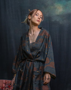 Classic Kimono / Chinese Silk - Raw Stripes SHOGUNSEA