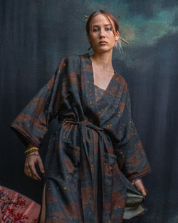 Classic Kimono / Chinese Silk - Raw Stripes SHOGUNSEA