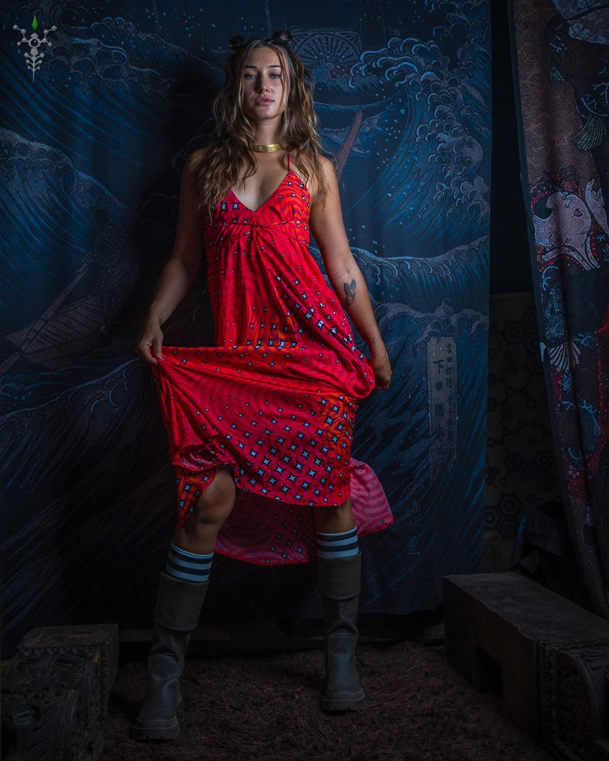 Long Dress Triangle / Bamboo - VULKAN - Yacxilan Artwear