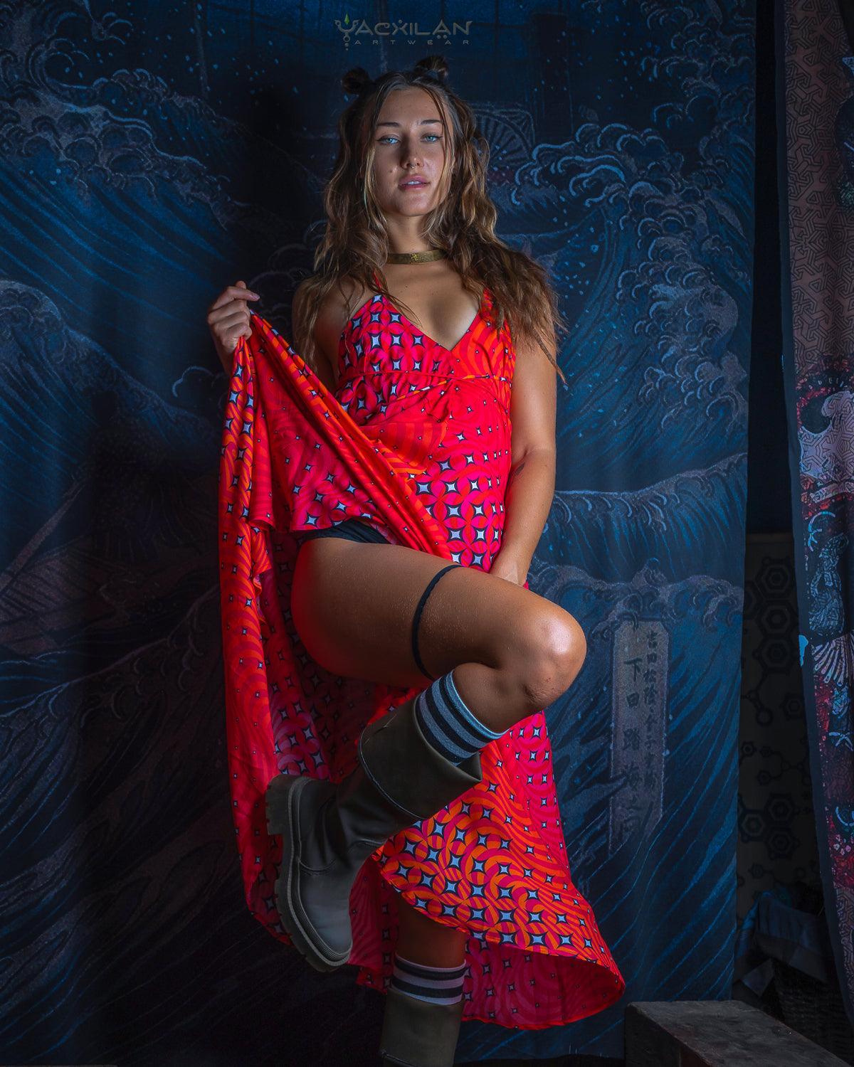 Long Dress Triangle / Bamboo - VULKAN - Yacxilan Artwear