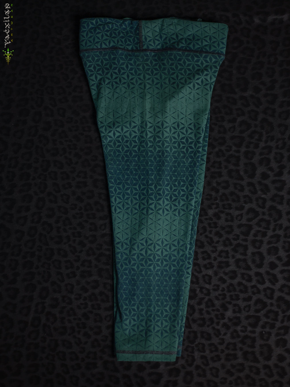 Leggings Yogawear Long / Organic Bamboo Jersey Veg Dye Veg Print - Greendigo SANDSOTIME