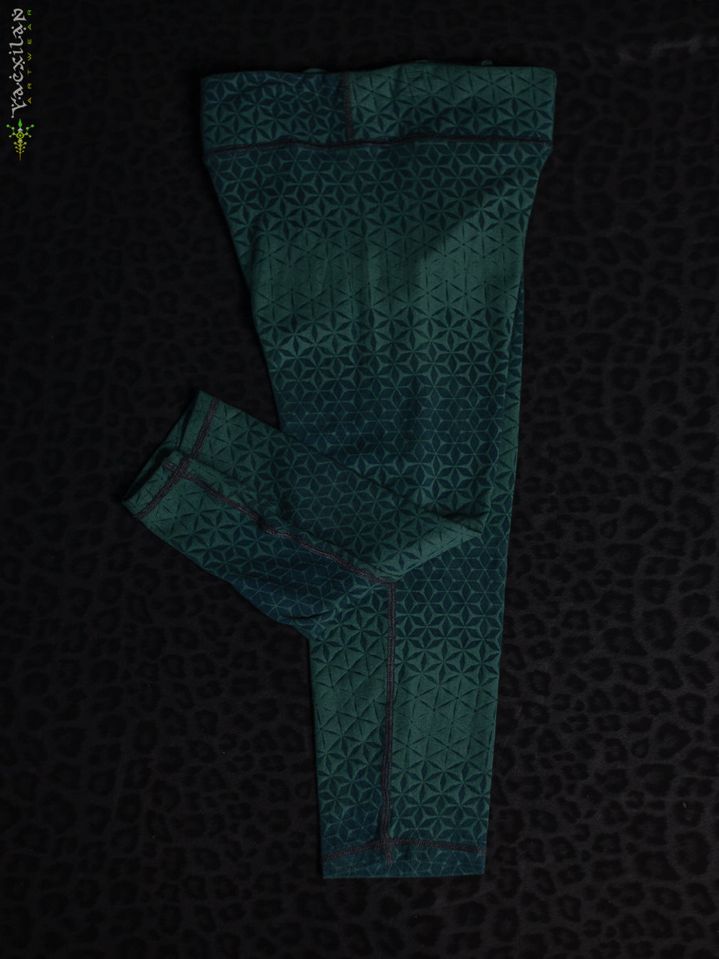 Leggings Yogawear Long / Organic Bamboo Jersey Veg Dye Veg Print - Greendigo SANDSOTIME