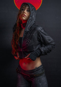 Crop Hoodie Woman / Flatrib - DARK SANDOKAN