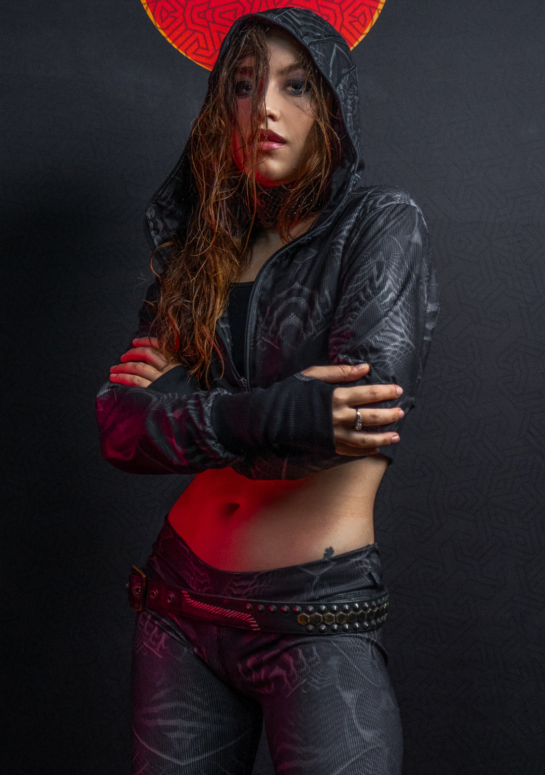 Crop Hoodie Woman / Flatrib - DARK SANDOKAN