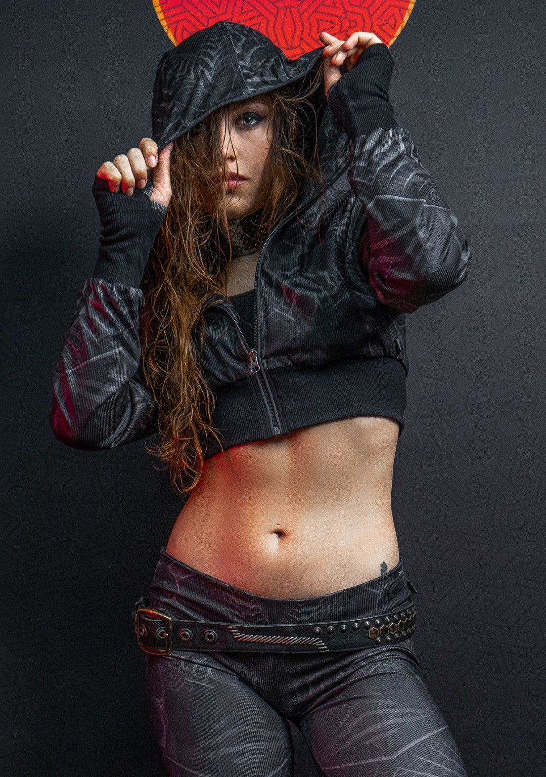 Crop Hoodie Woman / Flatrib - DARK SANDOKAN