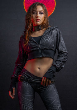 Crop Hoodie Woman / Flatrib - DARK SANDOKAN