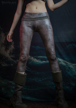 Leggings / Scuba Foil - Grey SNAKE