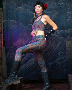 Leggings Woman / SportWear Slant - AFRODISIAKO - Yacxilan Artwear