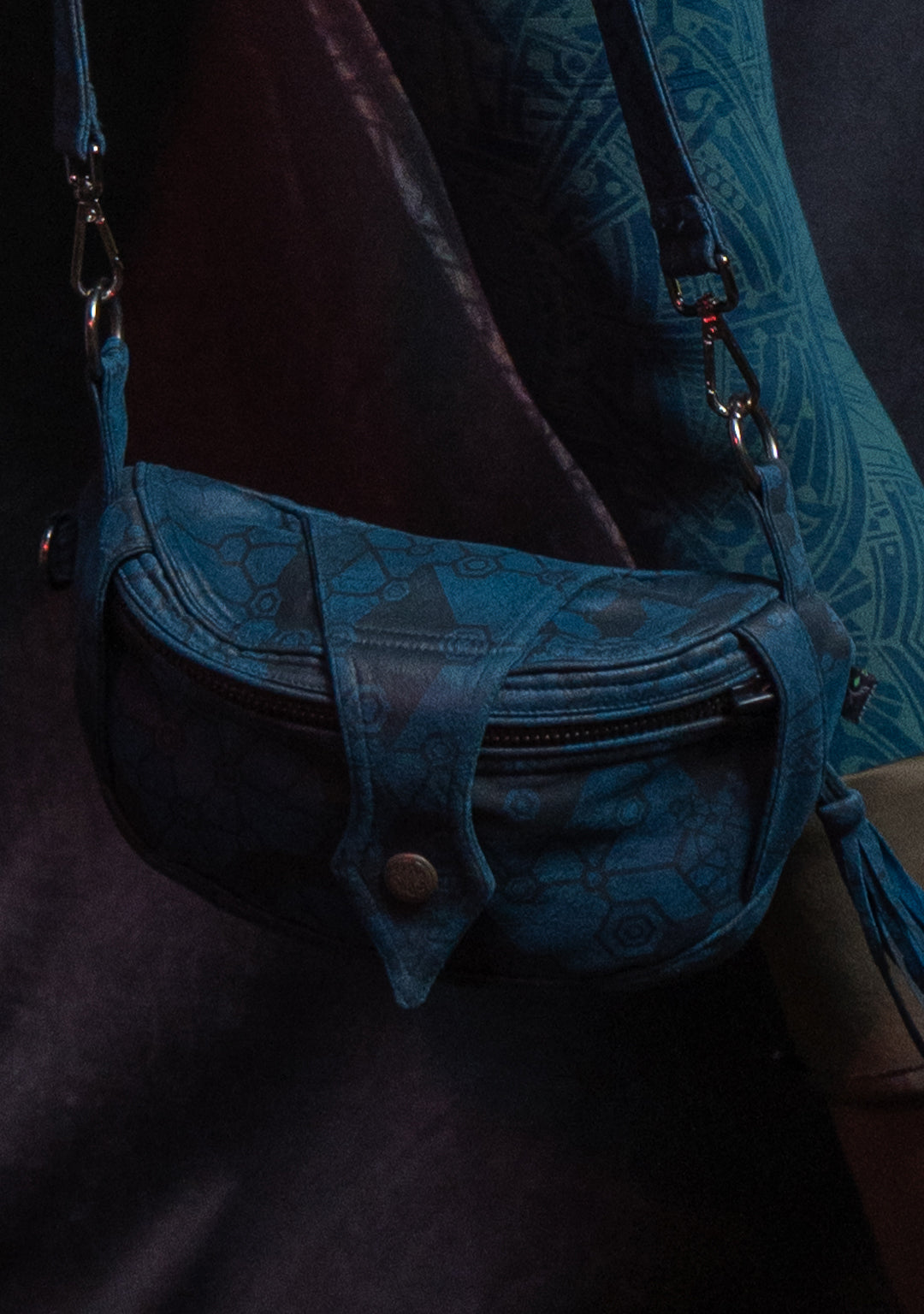 Hand Bag / Fake Leather - Teal SHAMANKA