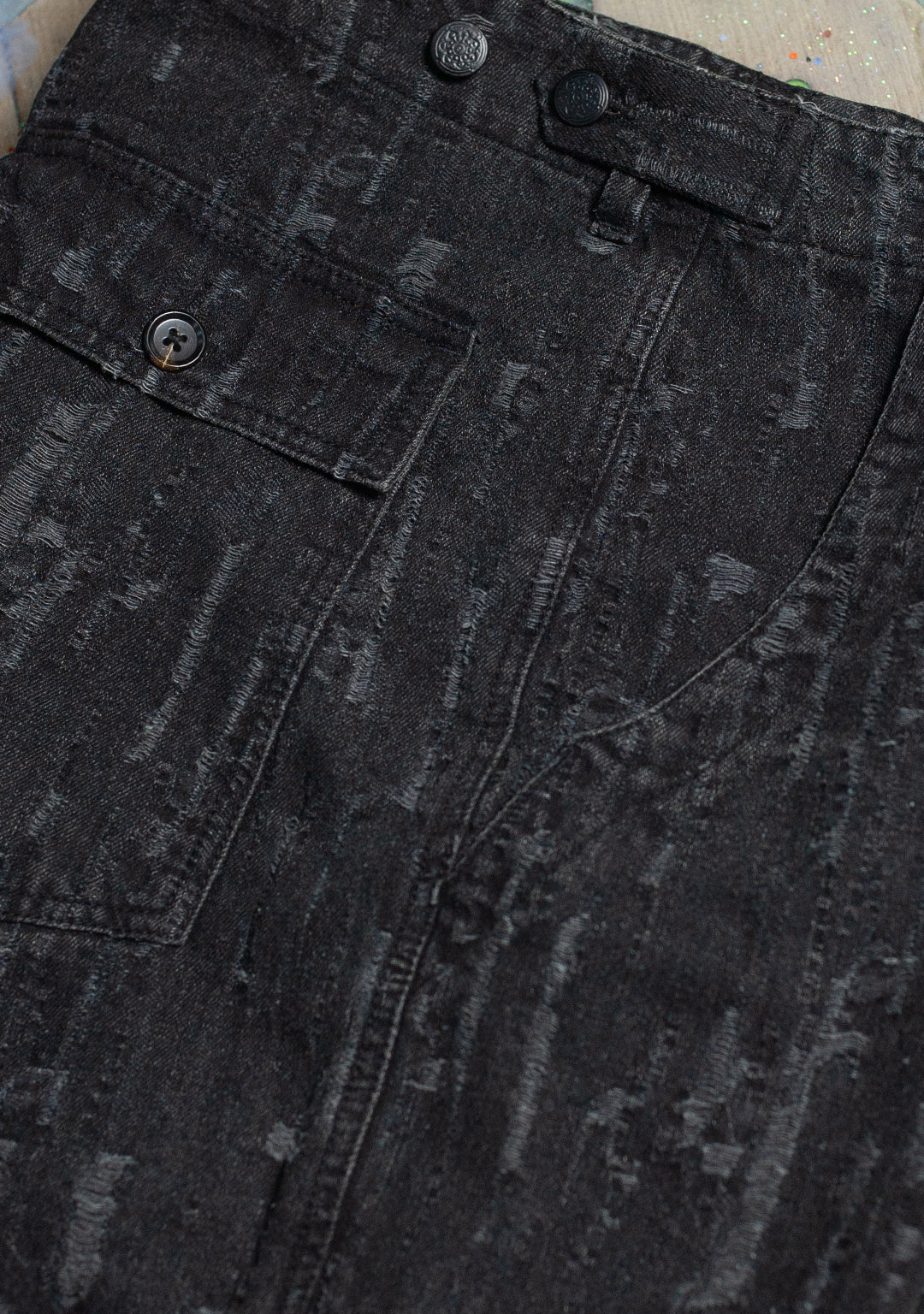 Pants Men / Loose Fit Denim / Stonewashed - BLAKPUNK Distressed