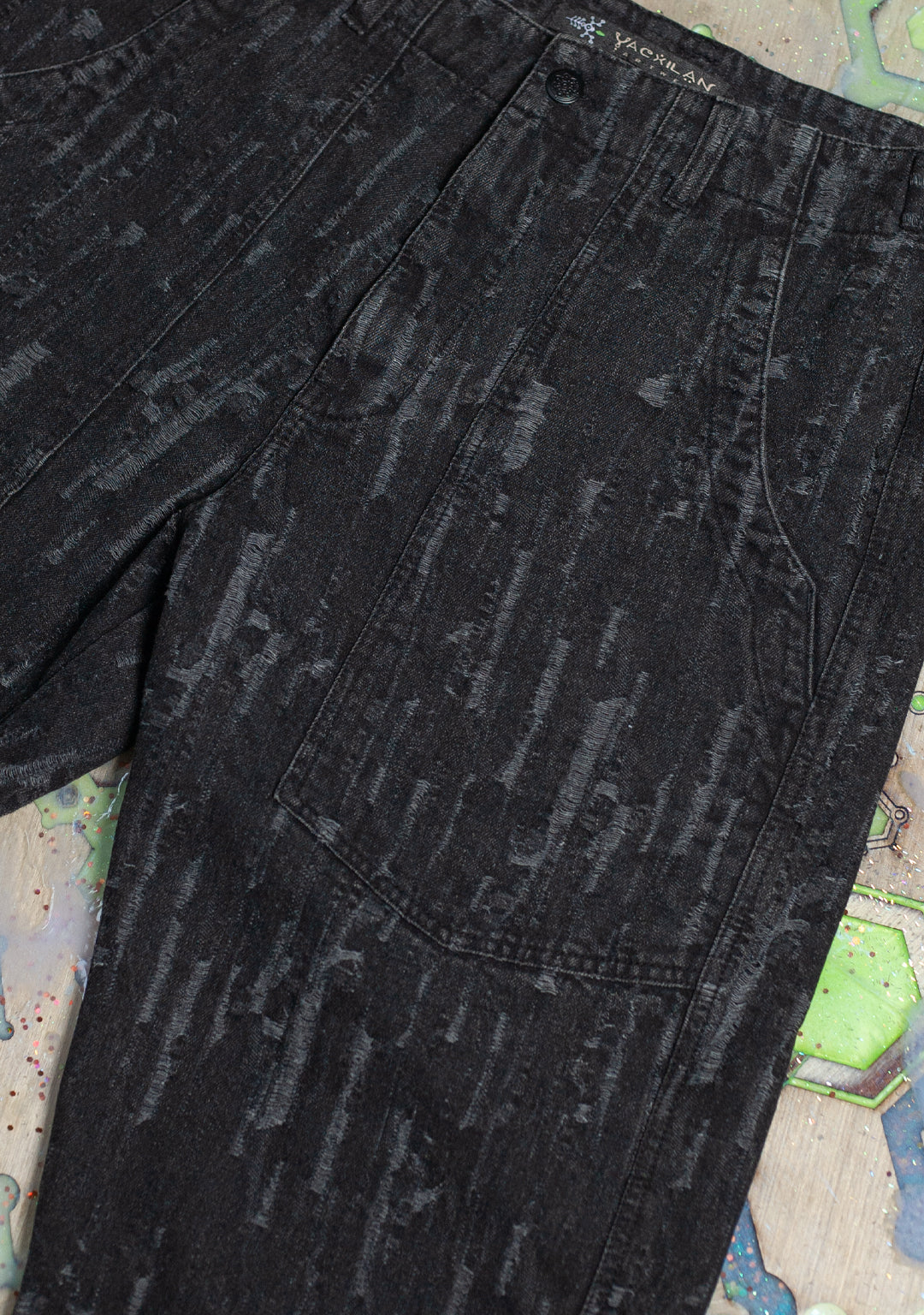 Pants Men / Loose Fit Denim / Stonewashed - BLAKPUNK Distressed