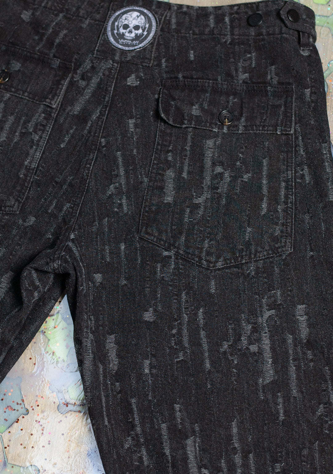 Pants Men / Loose Fit Denim / Stonewashed - BLAKPUNK Distressed