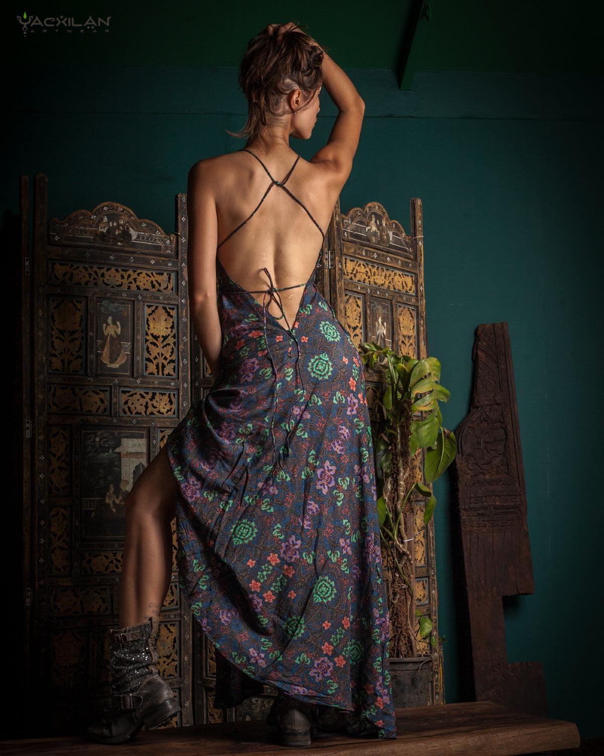 Long Dress Triangle / Bamboo - BATIKOO - Yacxilan Artwear