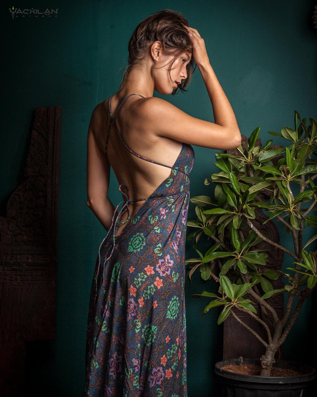 Long Dress Triangle / Bamboo - BATIKOO - Yacxilan Artwear