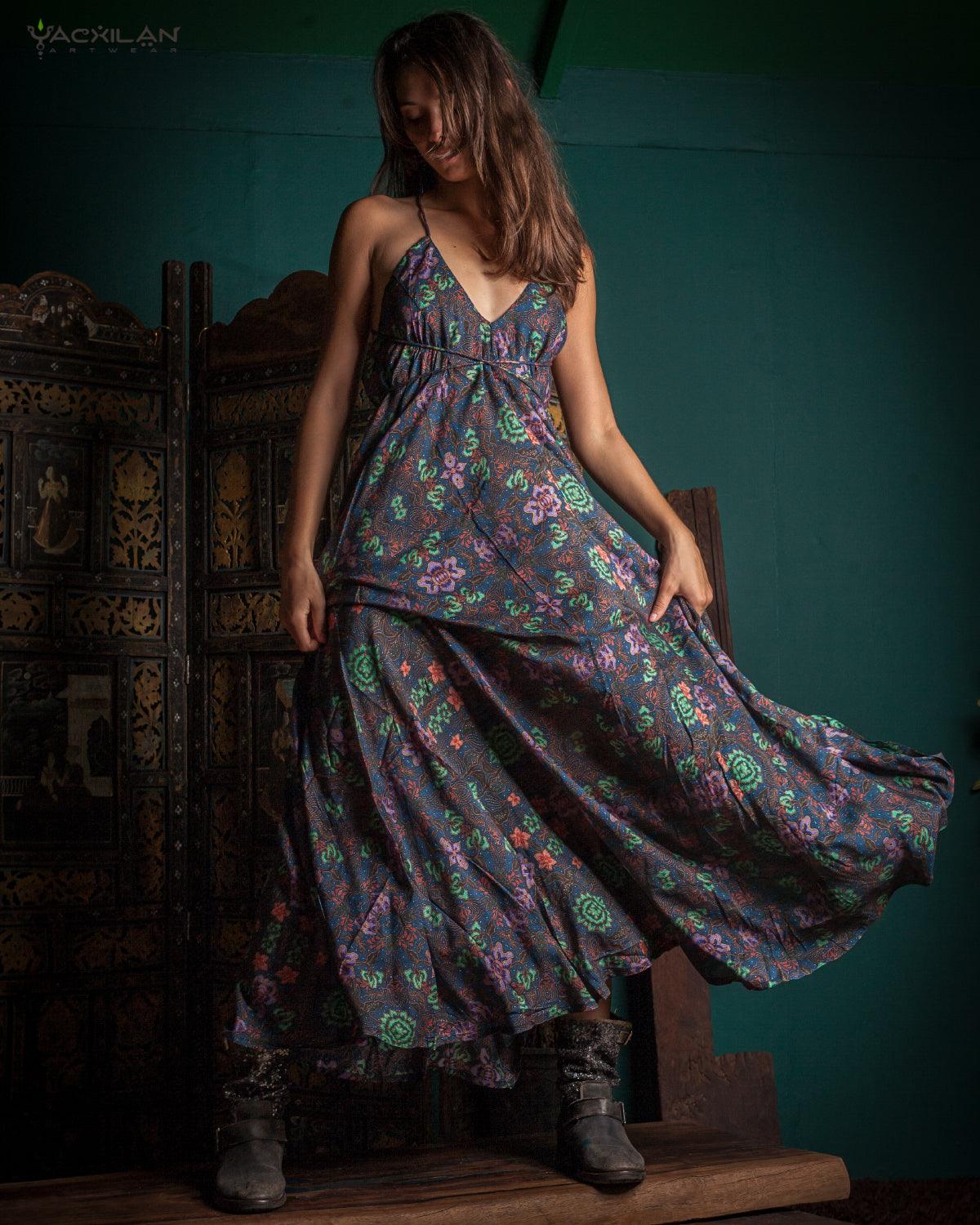 Long Dress Triangle / Bamboo - BATIKOO - Yacxilan Artwear