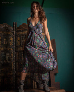 Long Dress Triangle / Bamboo - BATIKOO - Yacxilan Artwear