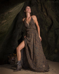 Long Dress Triangle / Bamboo - ELDERS - Yacxilan Artwear