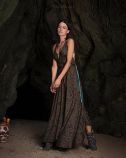 Long Dress Triangle / Bamboo - ELDERS - Yacxilan Artwear