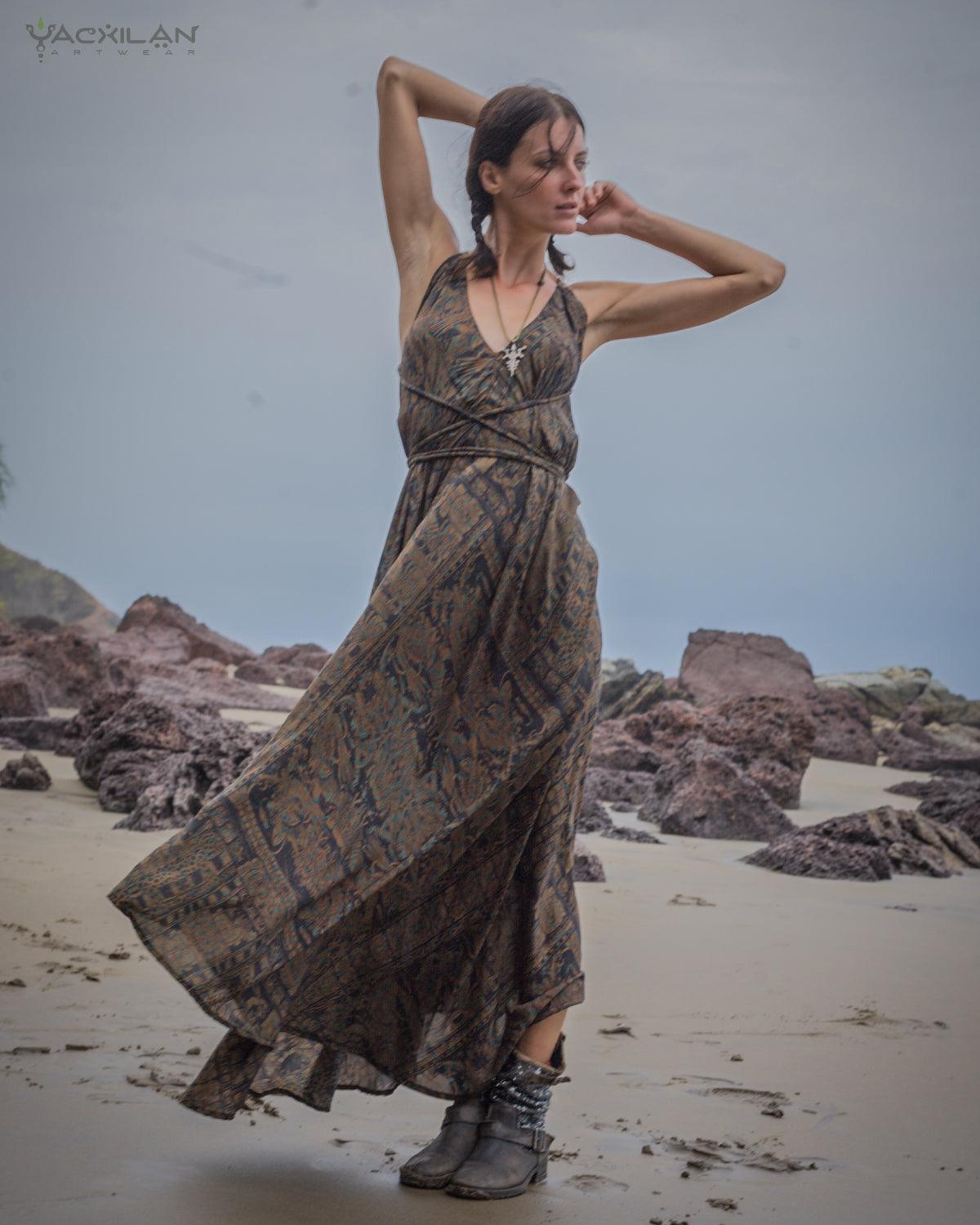 Long Dress Triangle / Bamboo - ELDERS - Yacxilan Artwear