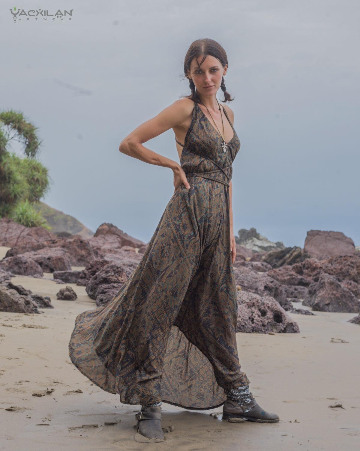 Long Dress Triangle / Bamboo - ELDERS - Yacxilan Artwear