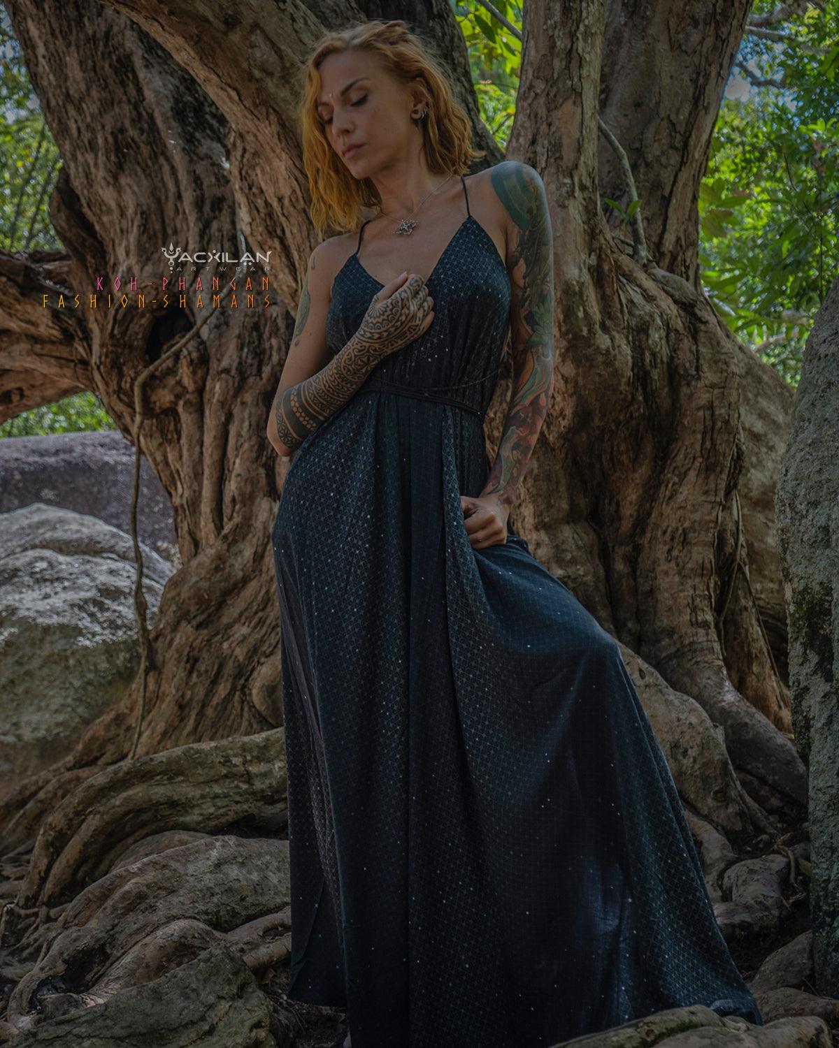 Long Dress Triangle / Bamboo - PING GALAXY - Yacxilan Artwear