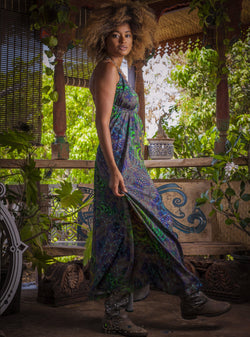 Long Dress Triangle / Bamboo ENTMOOT - Yacxilan Artwear