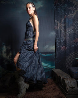 Long Dress Triangle/ Bamboo - TIGRIS Yacxilan Artwear