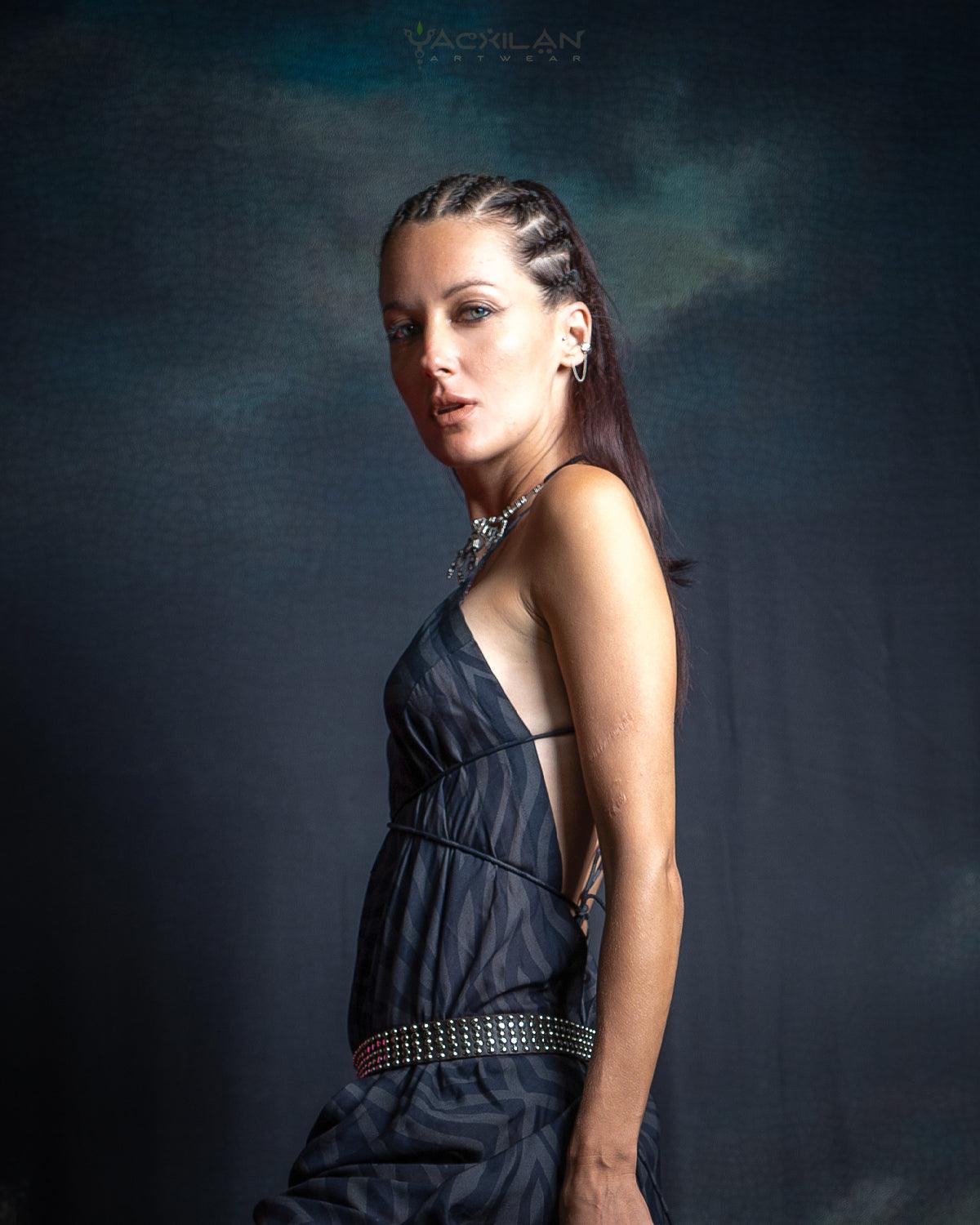 Long Dress Triangle/ Bamboo - TIGRIS Yacxilan Artwear