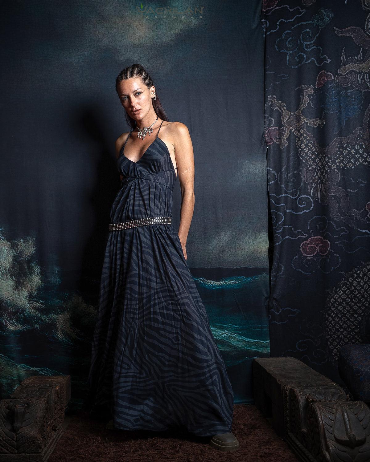 Long Dress Triangle/ Bamboo - TIGRIS Yacxilan Artwear