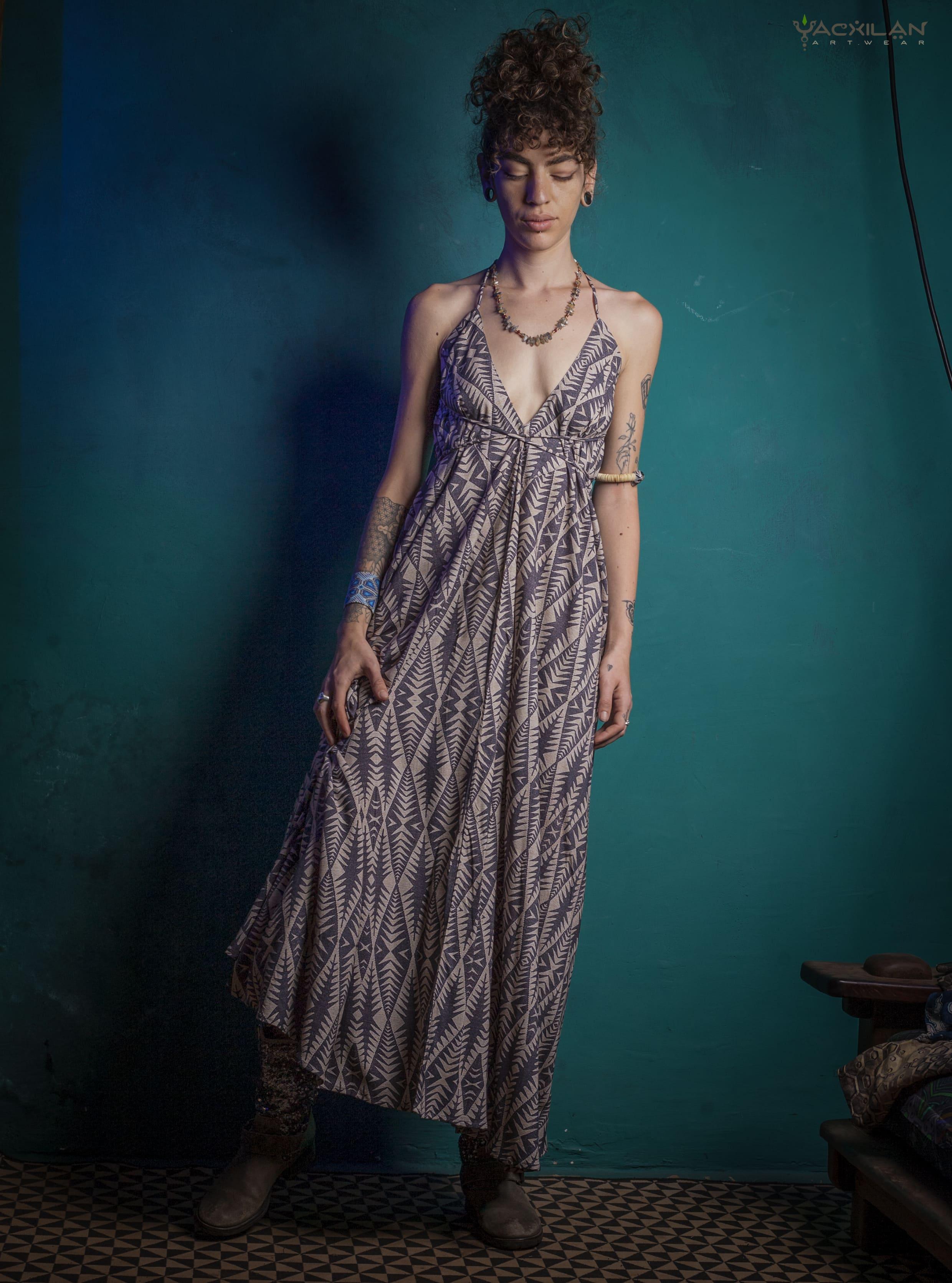 Long Dress / Viscose - JAWS - Yacxilan Artwear