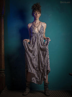 Long Dress / Viscose - JAWS - Yacxilan Artwear