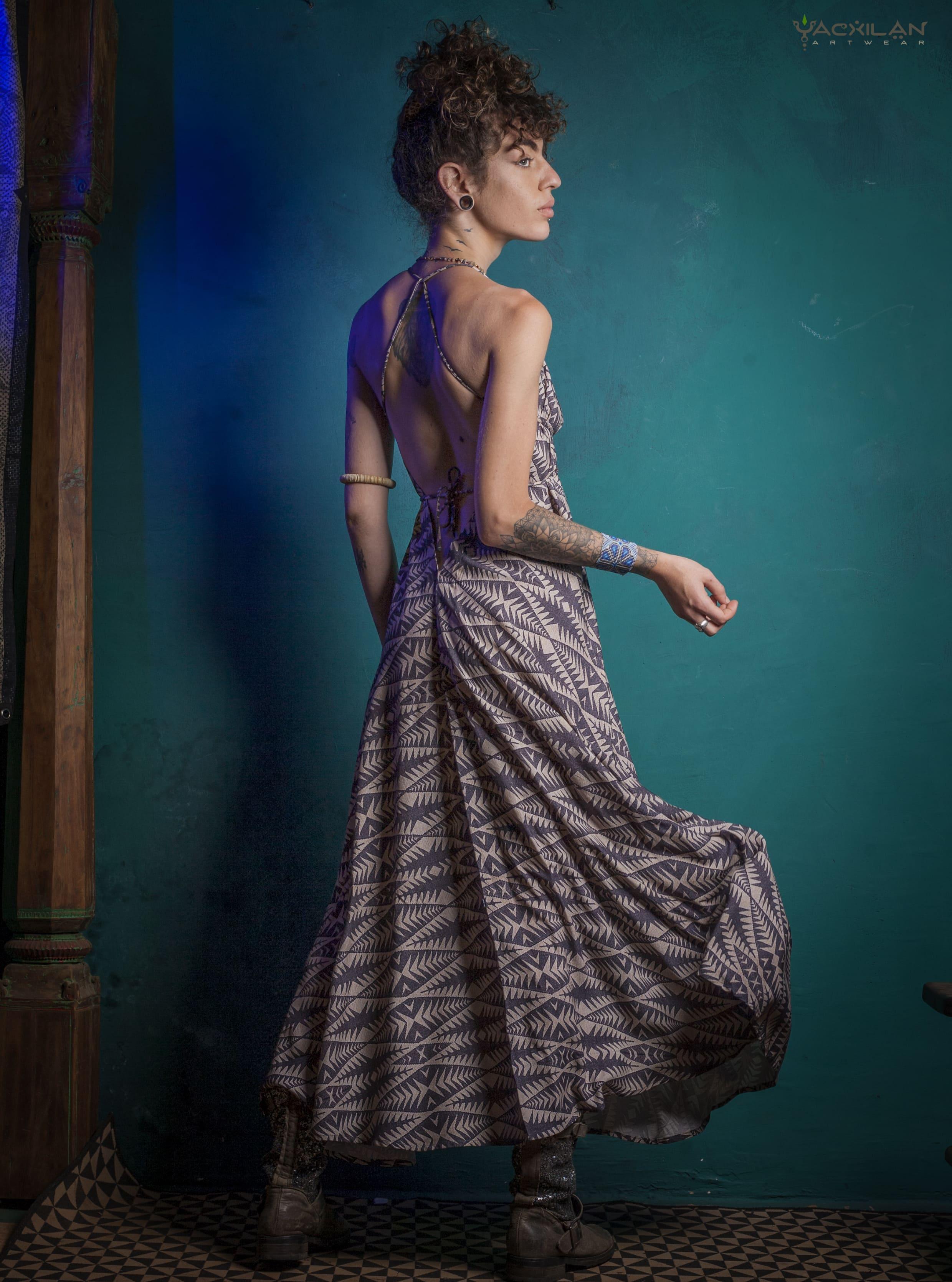 Long Dress / Viscose - JAWS - Yacxilan Artwear