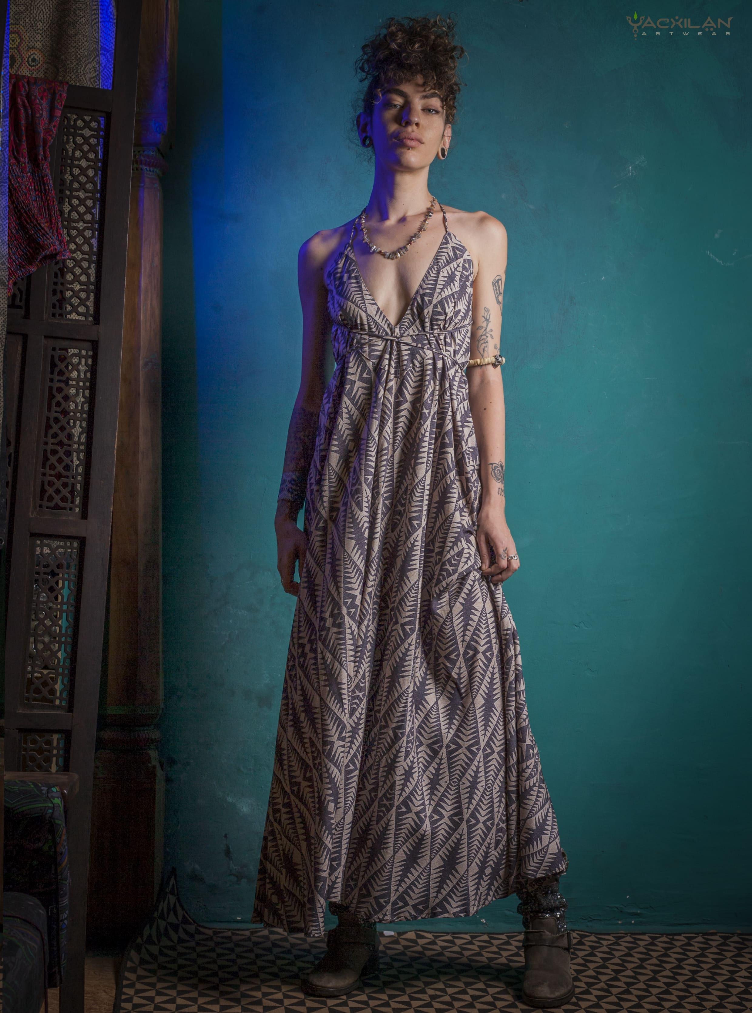 Long Dress / Viscose - JAWS - Yacxilan Artwear