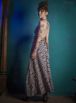 Long Dress / Viscose - JAWS - Yacxilan Artwear