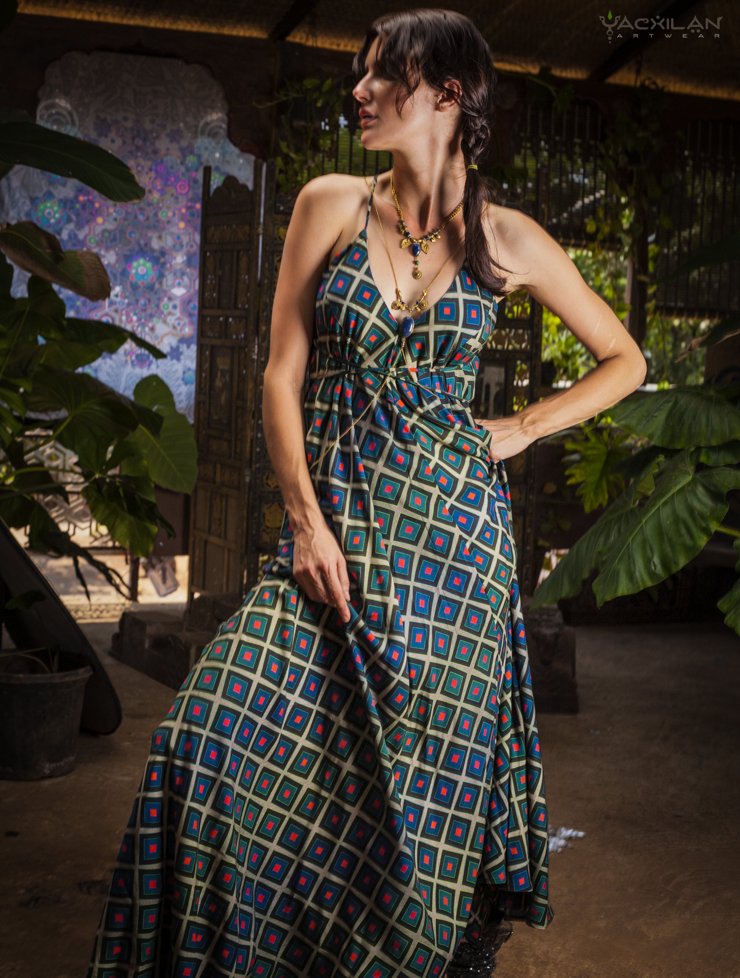 Triangle Long Dress / Bamboo - GURUCCI